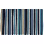 Blue & White Striped Doormat