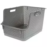 Basket Weave Stackable Storage Bin