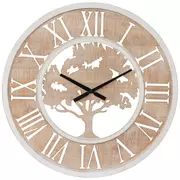 Whitewash Tree Wall Clock