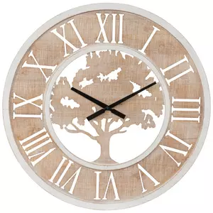 Whitewash Tree Wall Clock
