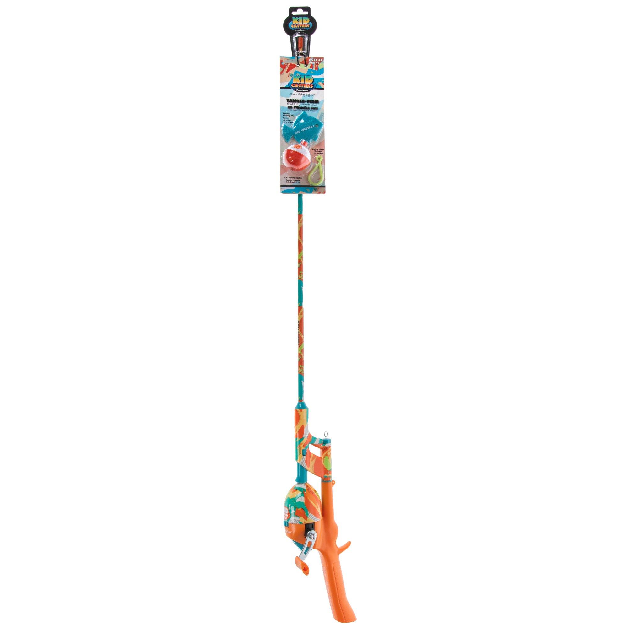 Orange Print Kid Casters Tangle-Free Fishing Rod | Hobby Lobby