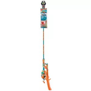 Orange Print Kid Casters Tangle-Free Fishing Rod