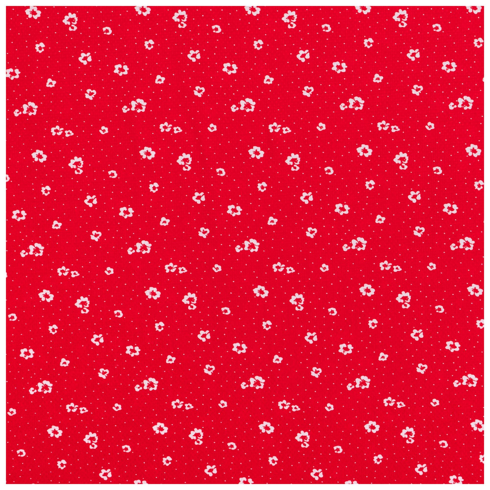 Red & White Polka Dot Floral Fabric Hobby Lobby 6013239