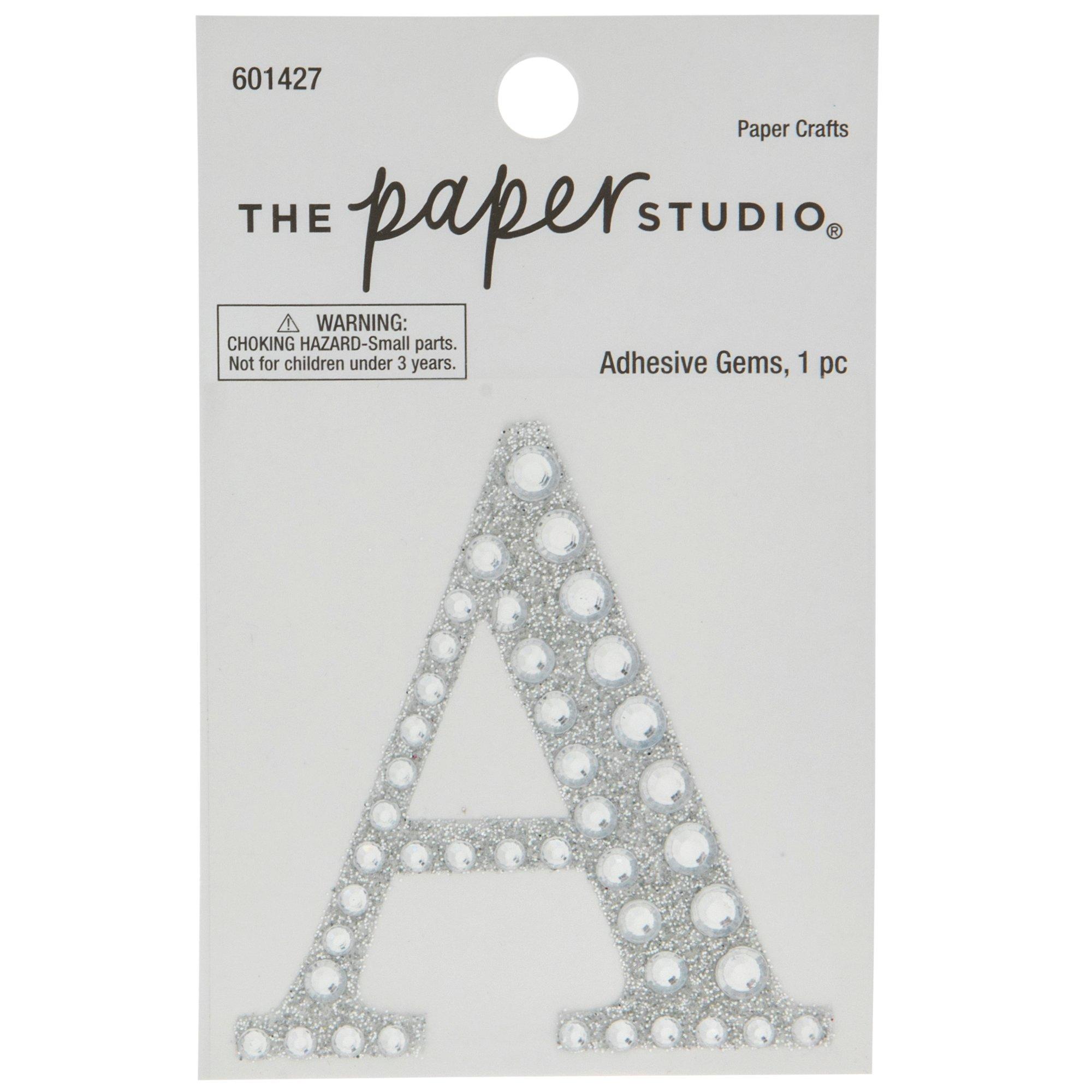 Silver Glitter & Rhinestone Letter Sticker Hobby Lobby 601427