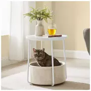 Side Table With Storage Basket