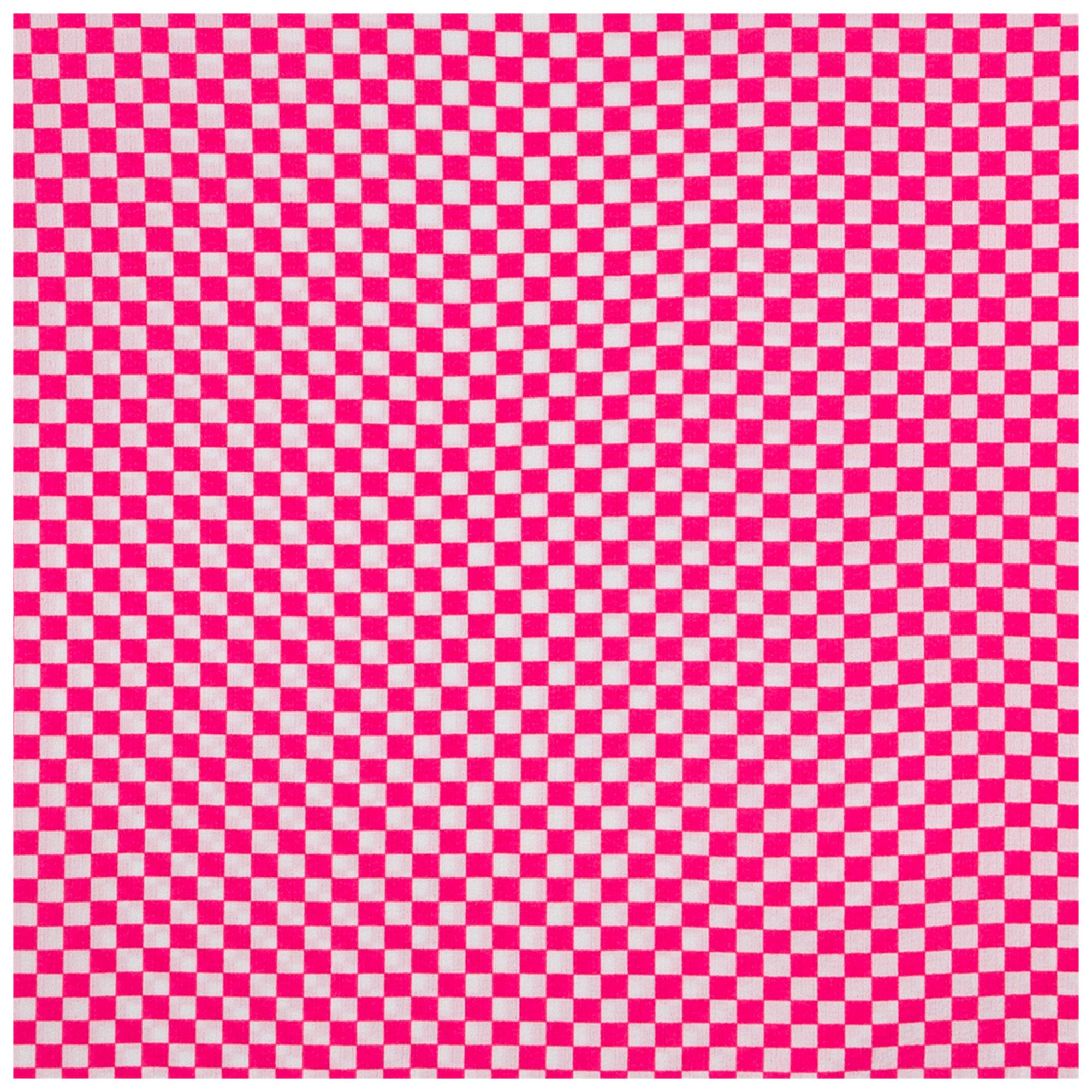 Hot Pink & White Crinkle Checkerboard Fabric | Hobby Lobby | 6014765