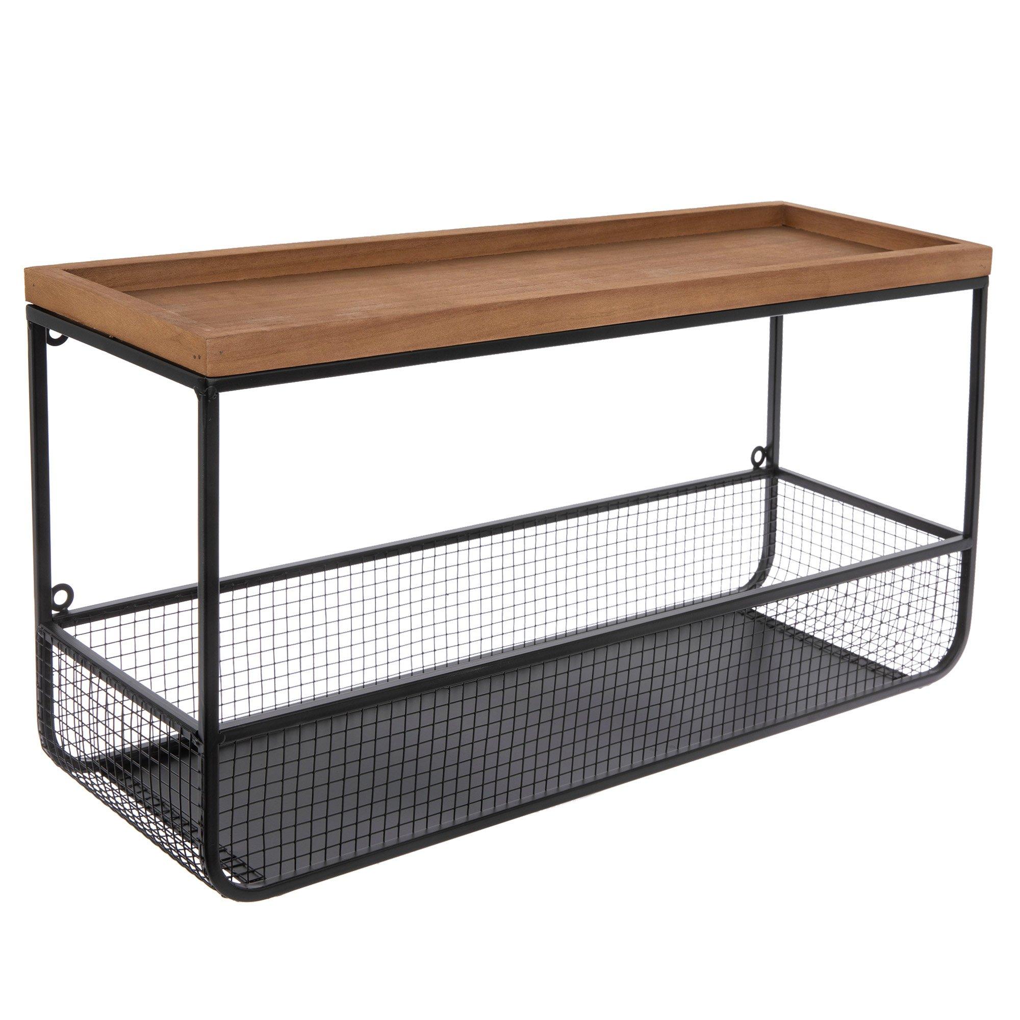 Grid Metal Wall Shelf With Hooks, Hobby Lobby