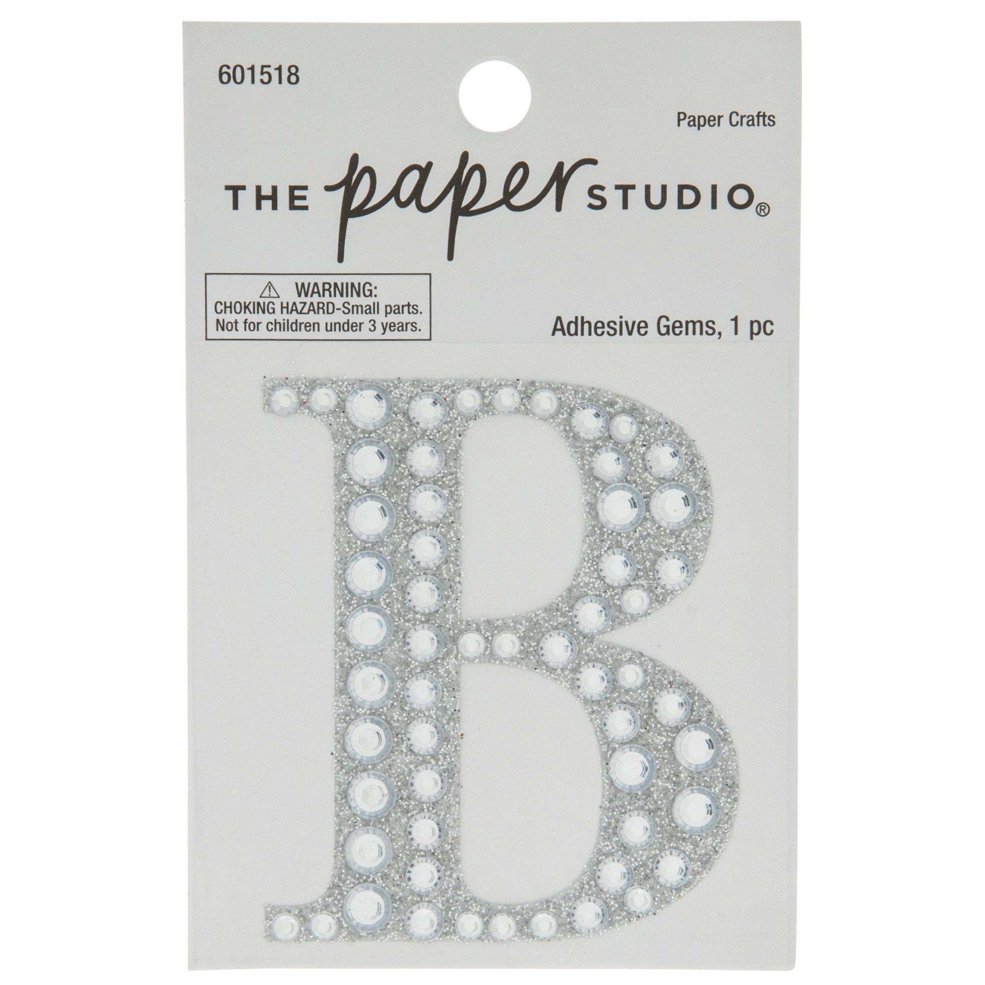 Silver Glitter & Rhinestone Letter Sticker Hobby Lobby 601518