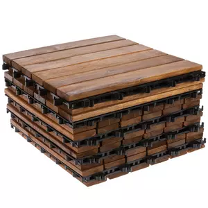 Acacia Wood Interlocking Floor Tiles