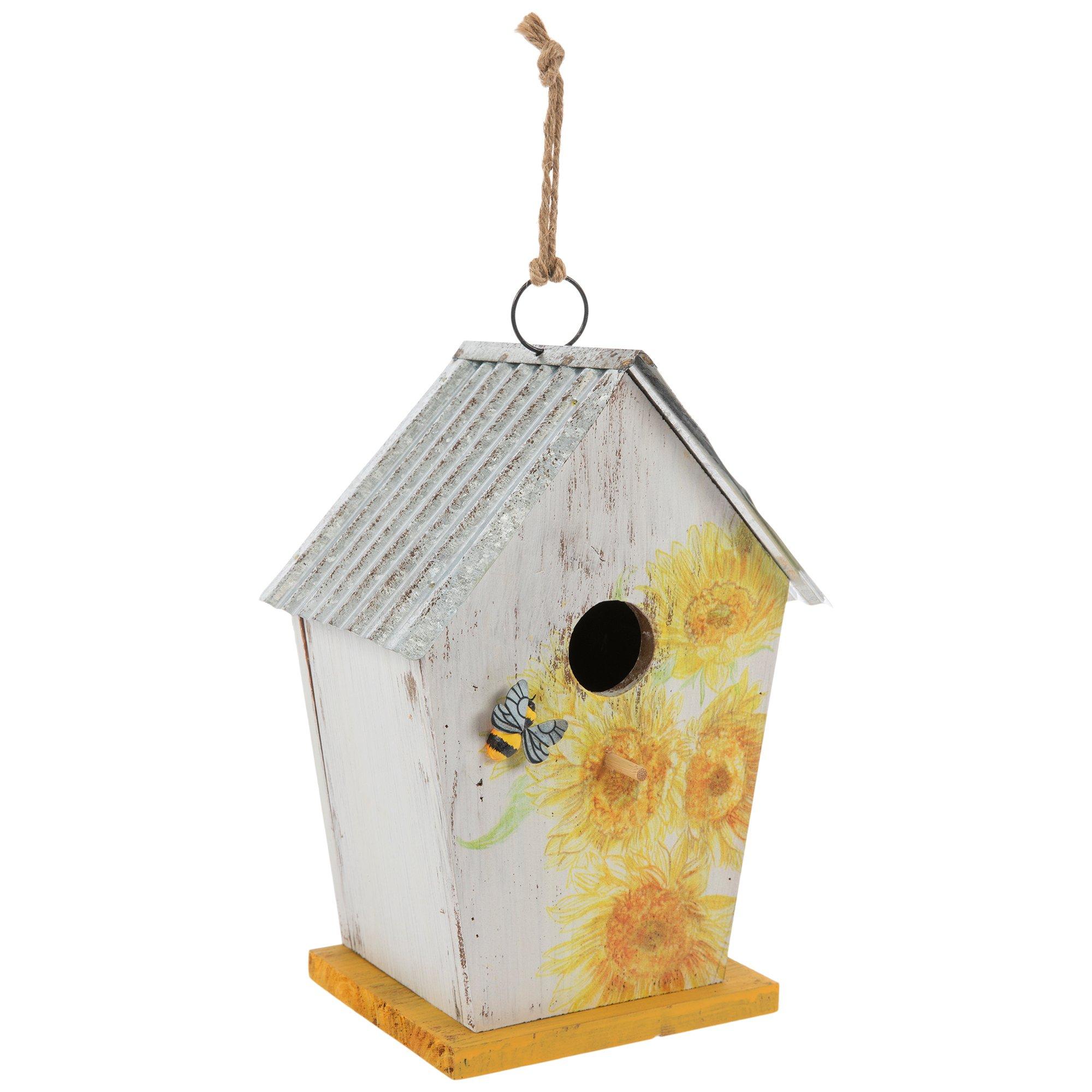 Bee & Sunflower Distressed Birdhouse Hobby Lobby 6015515