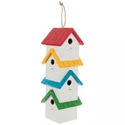 Four-Tiered Wood Birdhouse