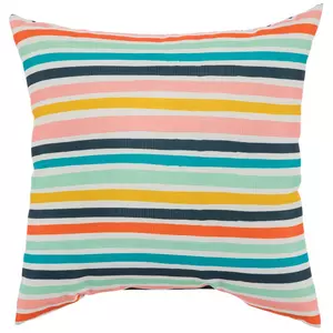 Multi-Color Striped Outdoor Pillow