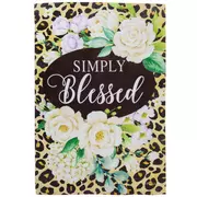 Simply Blessed Leopard Print & Flowers Garden Flag