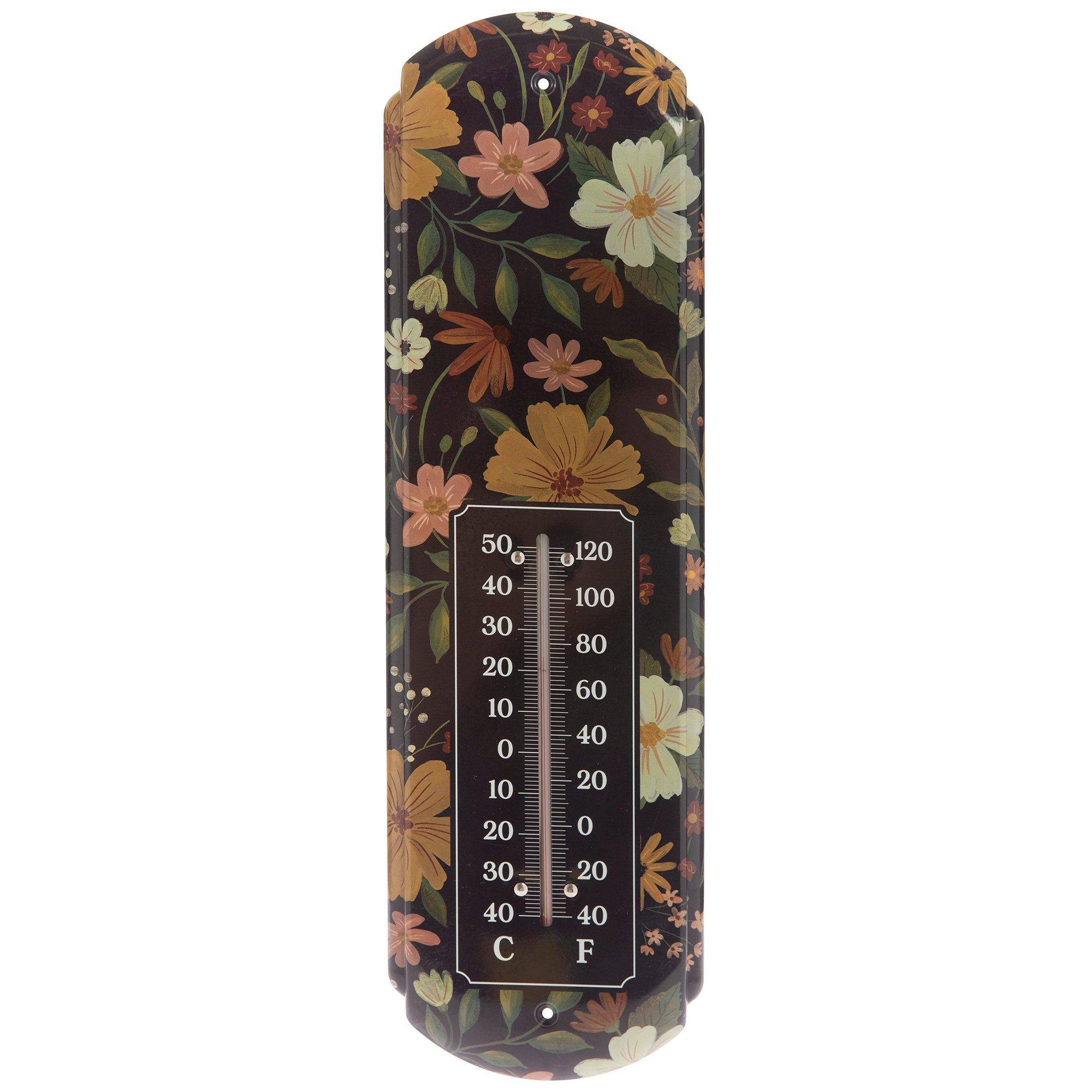 Moody Floral Metal Thermometer Hobby Lobby 6024152