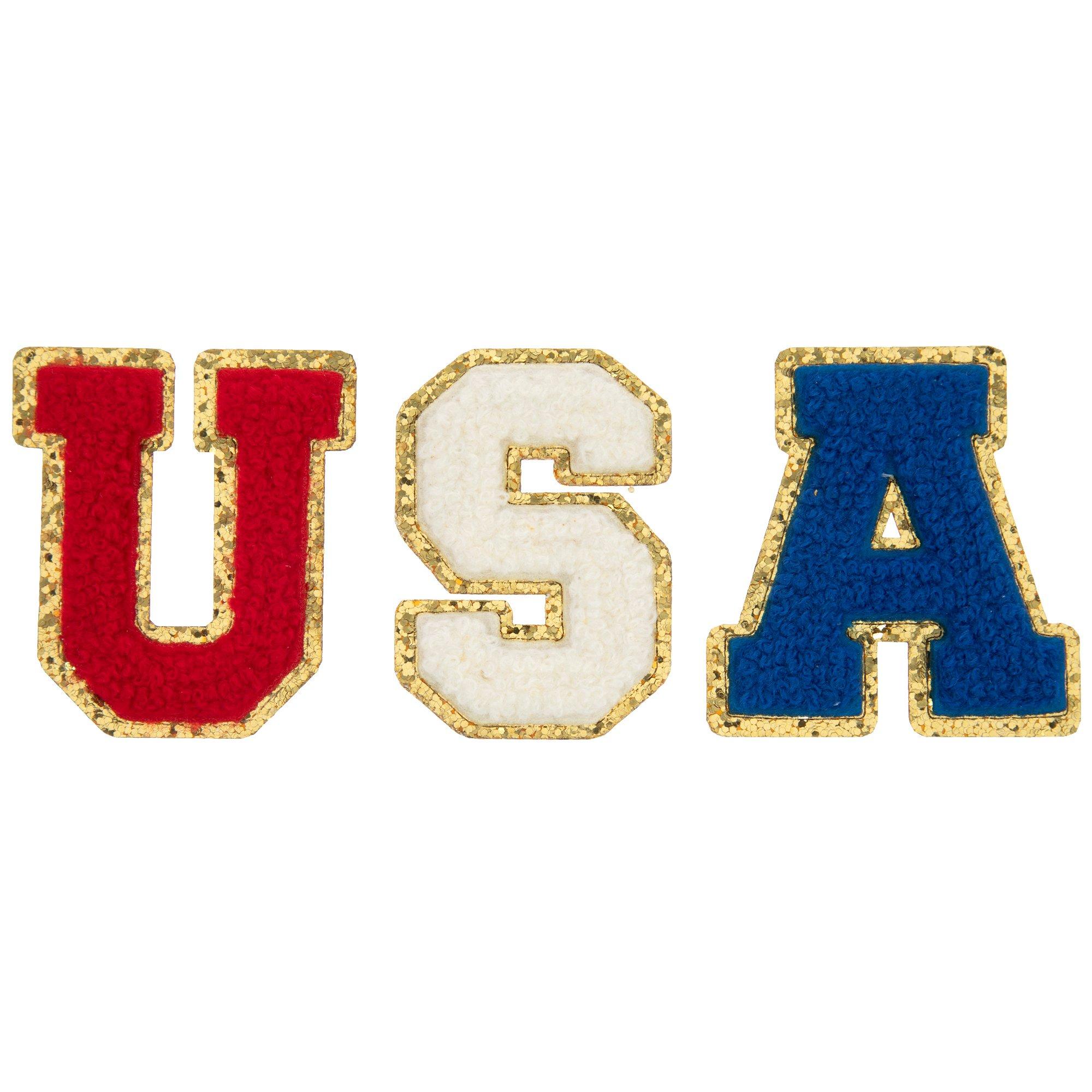 USA Chenille Patch Stickers