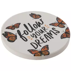 Follow Your Dreams Butterfly Car Coaster