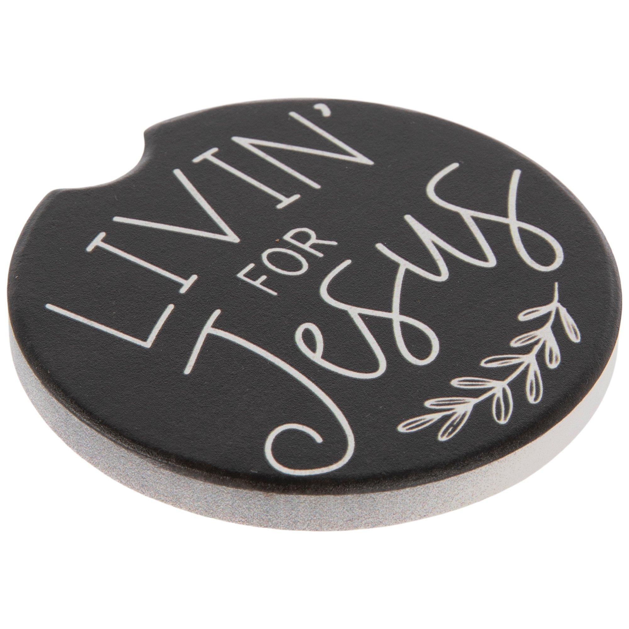 Livin' For Jesus Car Coaster Hobby Lobby 6025407