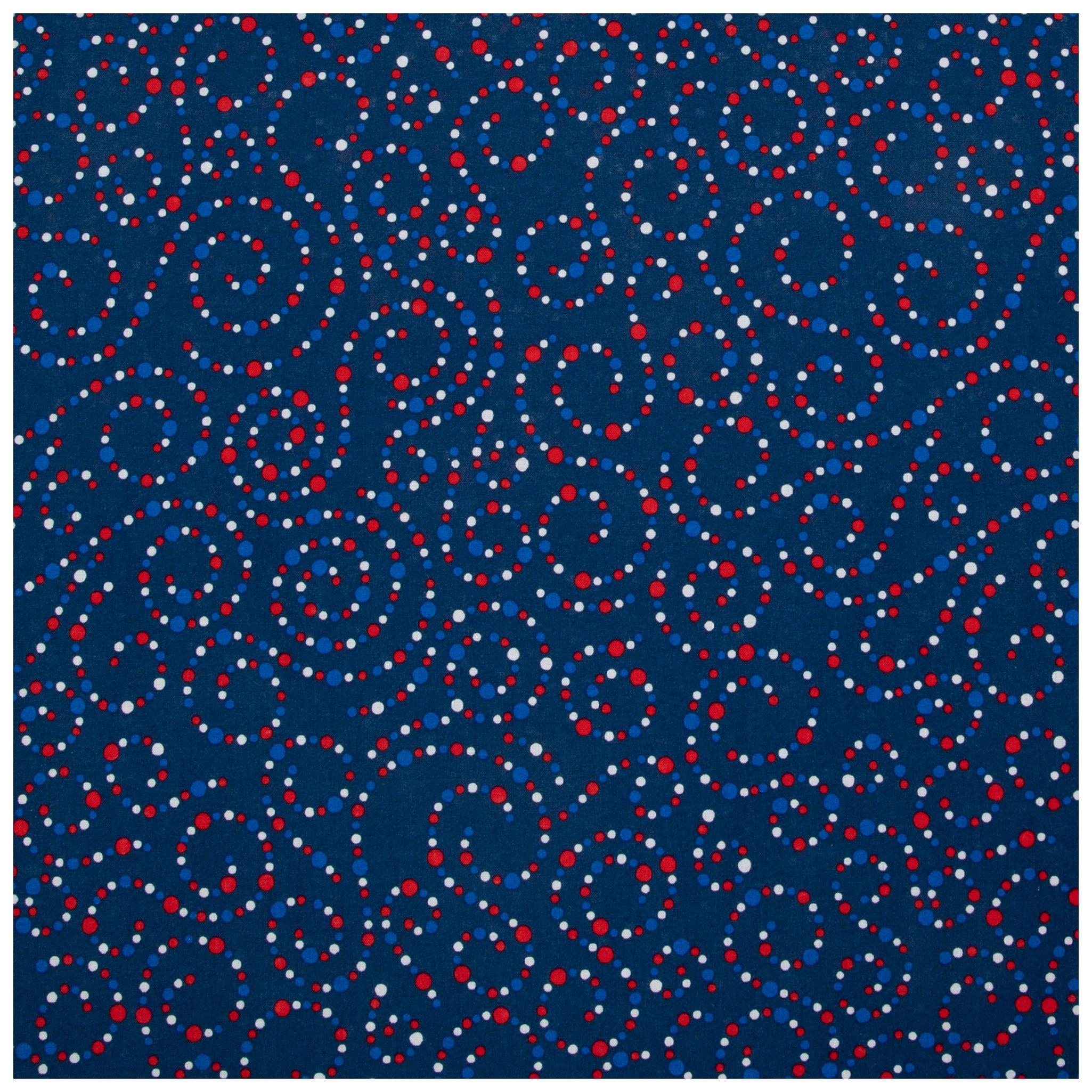 Blue Floral & Stripes Fabric | Hobby Lobby | 6013833