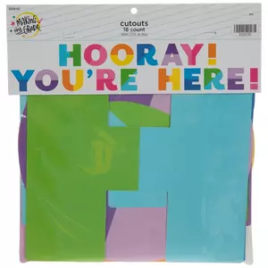 Hooray You're Here Paper Cutouts