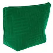 Green Terry Cloth Makeup Pouch