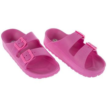 Double Strap Buckle Slide Sandals