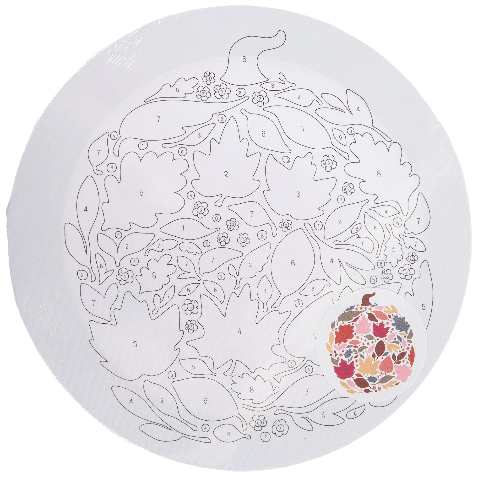 新品　TMpaint キャンバス　アート　パキポディウム Fall Pumpkin Paint By Numbers Kit | Hobby Lobby | 6031249
