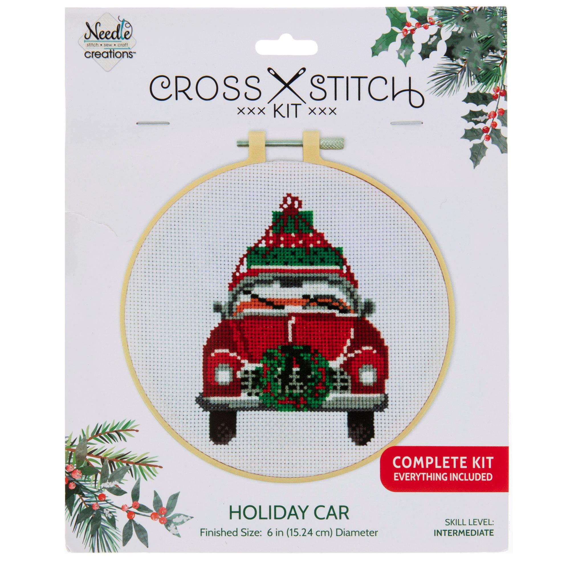 Holiday Car Stamped Cross Stitch Kit Hobby Lobby 6033831