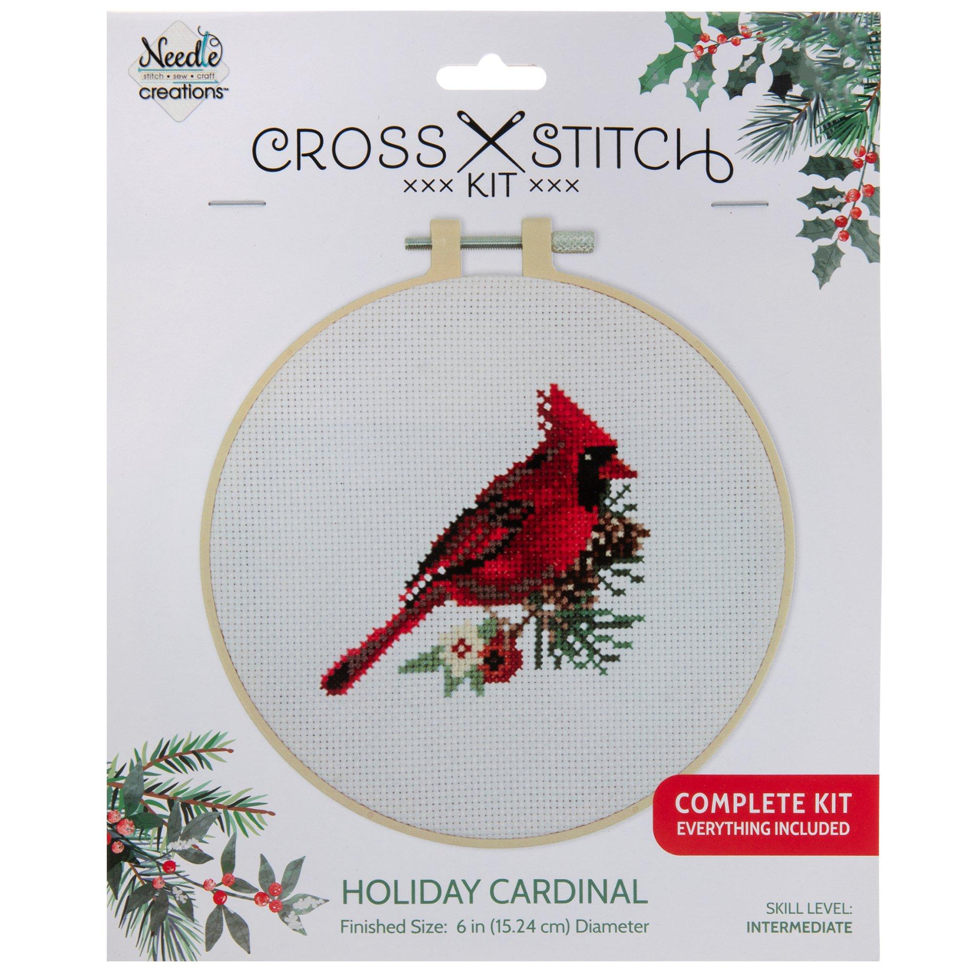 Holiday Cardinal Stamped Cross Stitch Kit Hobby Lobby 6035737