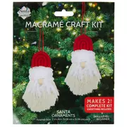 Santa Ornaments Macrame Craft Kit