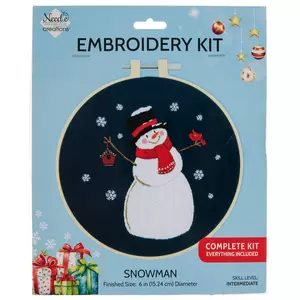 Snowman Embroidery Kit