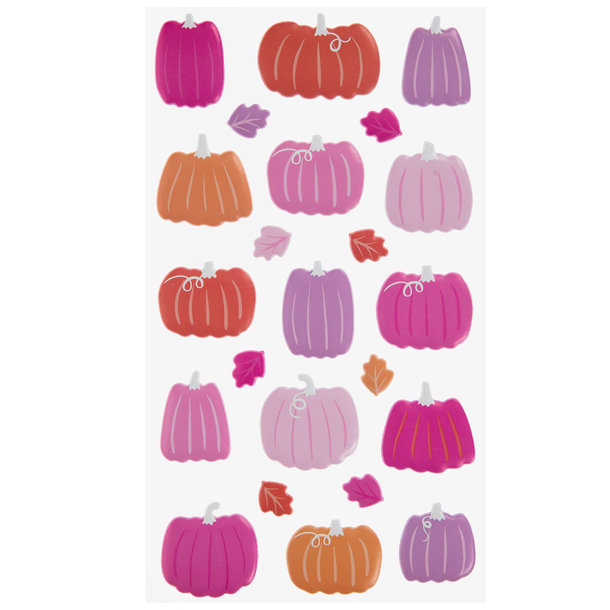 Pink Puffy Pumpkin Stickers | Hobby Lobby | 6038582