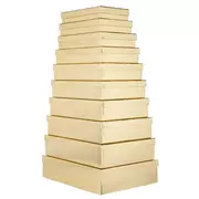 Gold Foil Nested Rectangle Box Set
