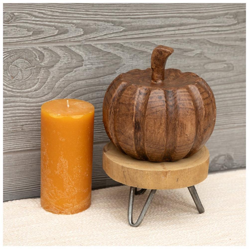 Brown Wood Pumpkin