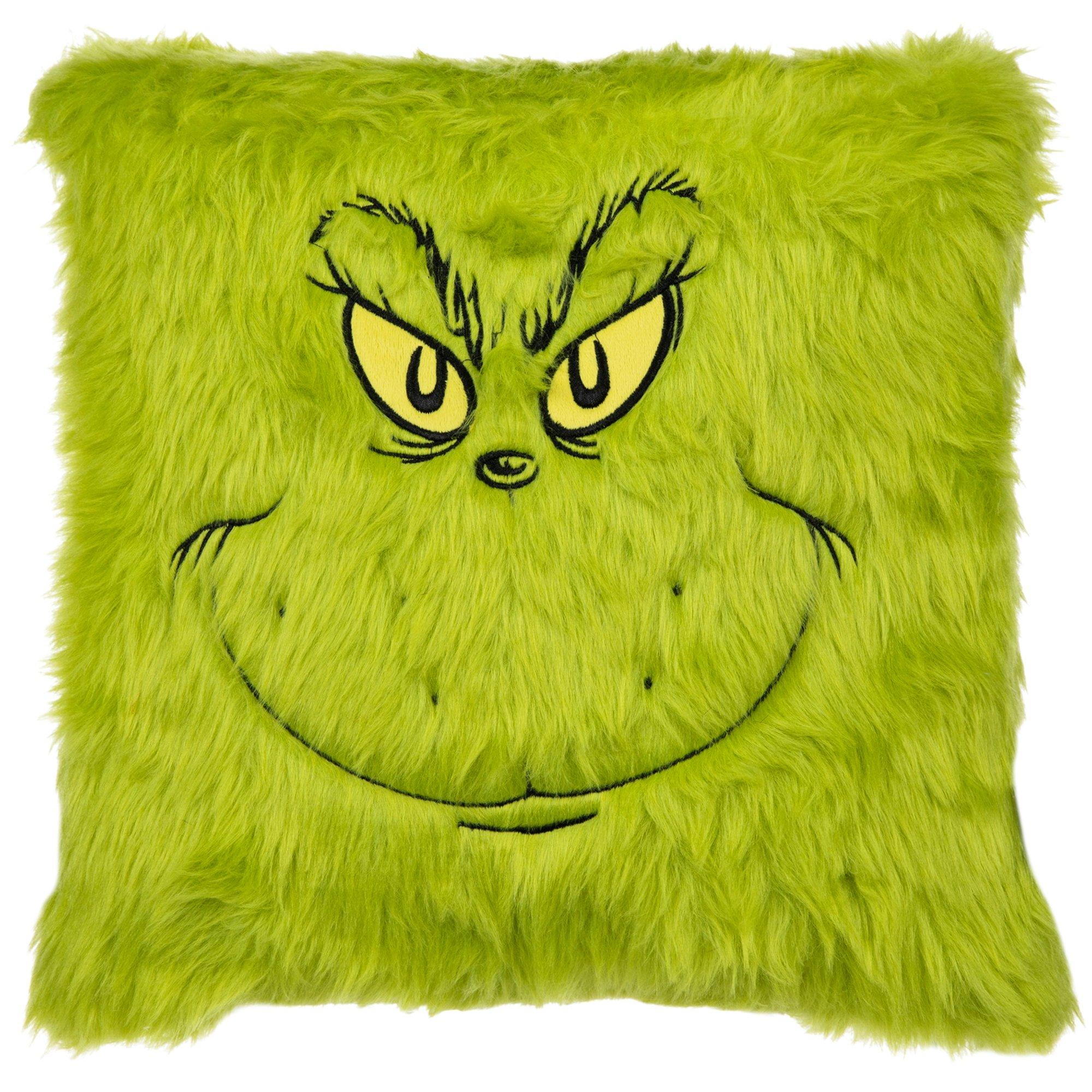 Green Faux Fur Grinch Face Pillow Hobby Lobby 6044226