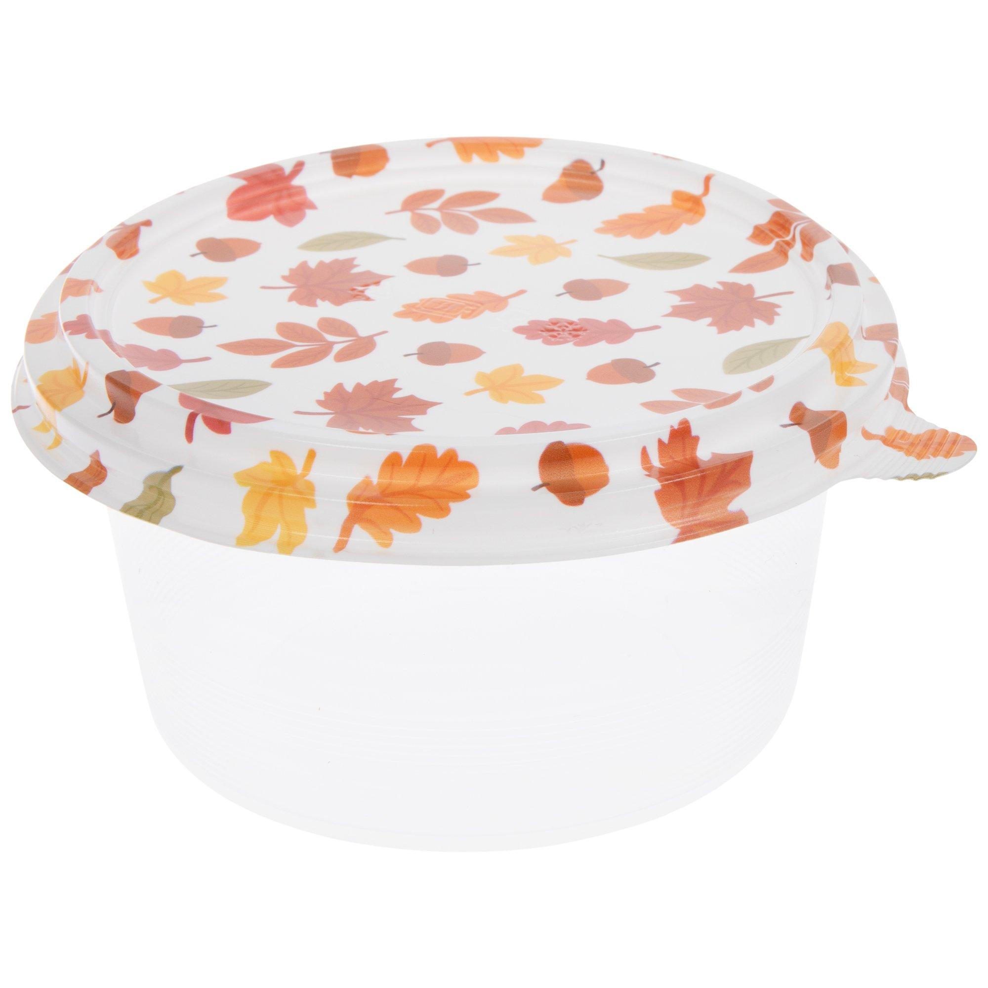 Leaves & Acorns Round Food Containers view 1