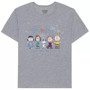 Patriotic Peanuts Gang Adult T-Shirt