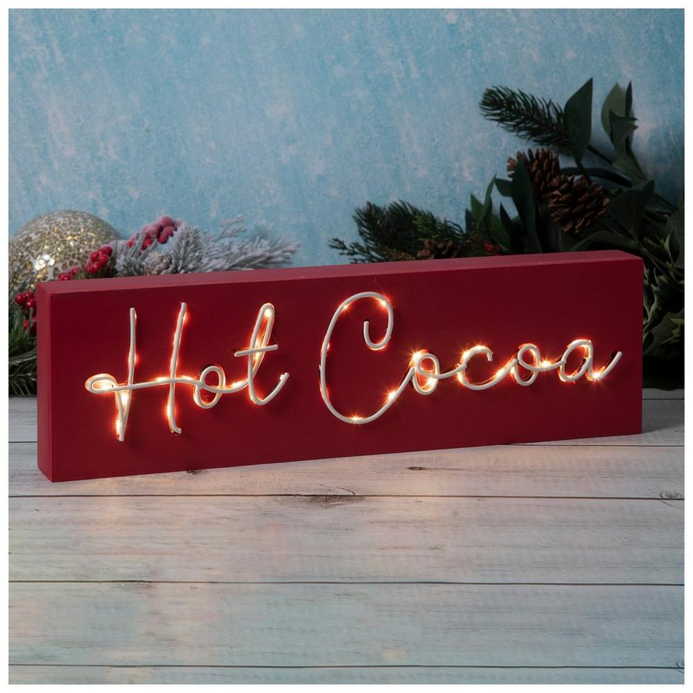 Light Up Hot Cocoa Wood Decor, image size:1000x1000