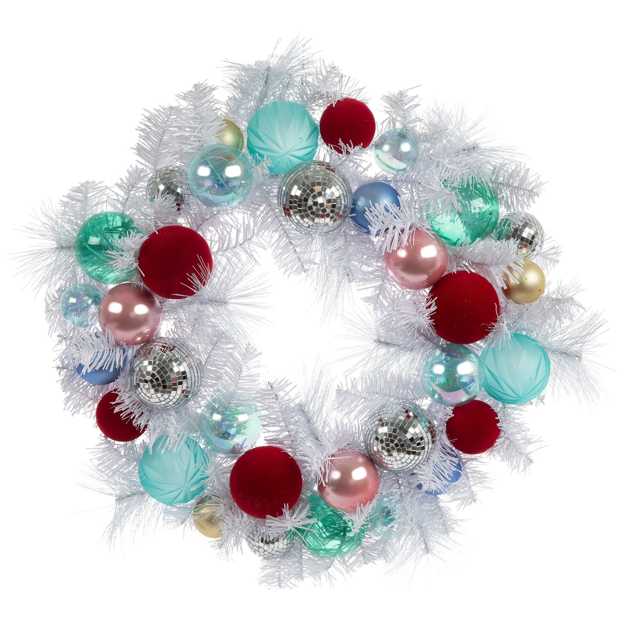 Disco Ball & Ball Ornament Wreath | Hobby Lobby | 6051858