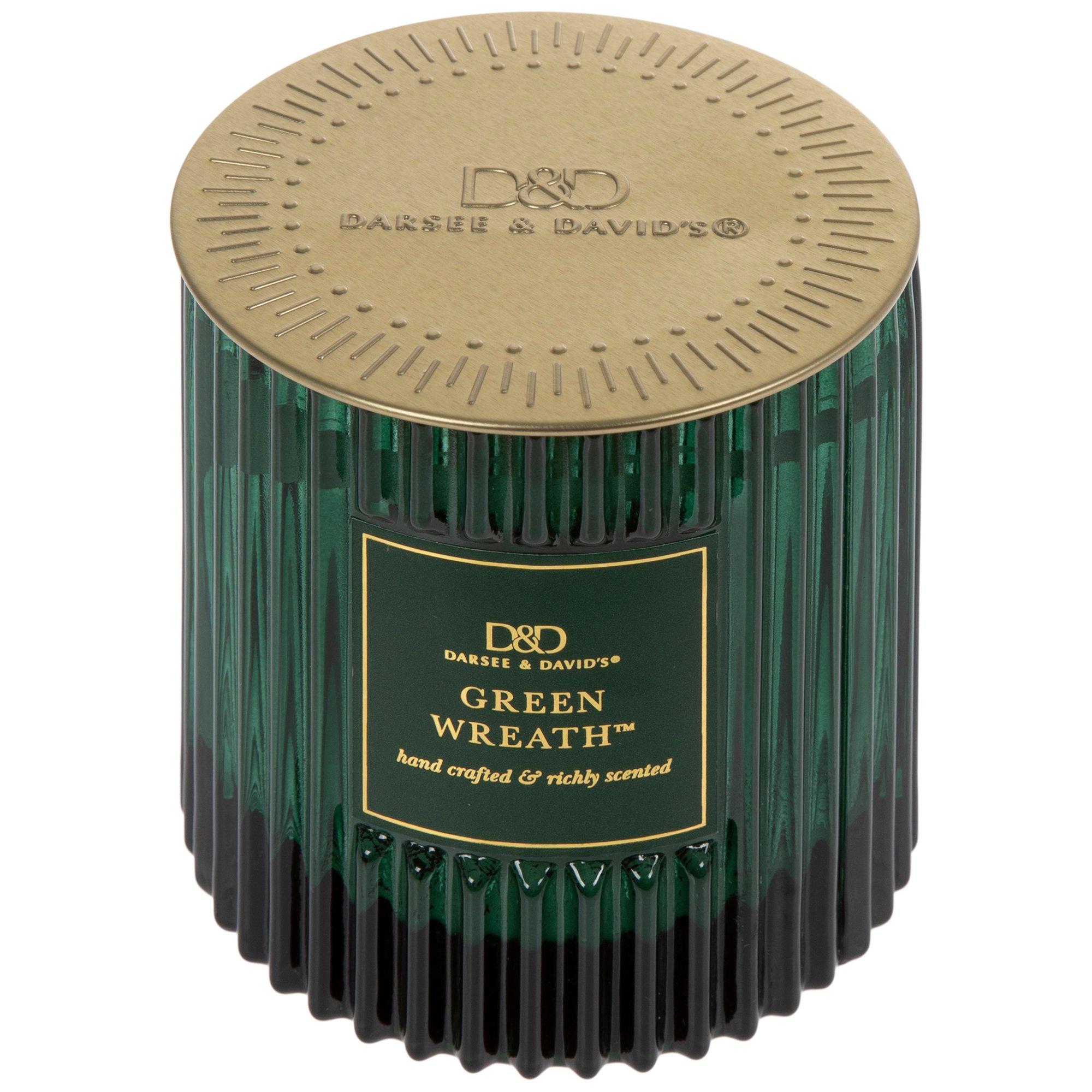 Green Wreath Ribbed Jar Candle | Hobby Lobby | 6052104