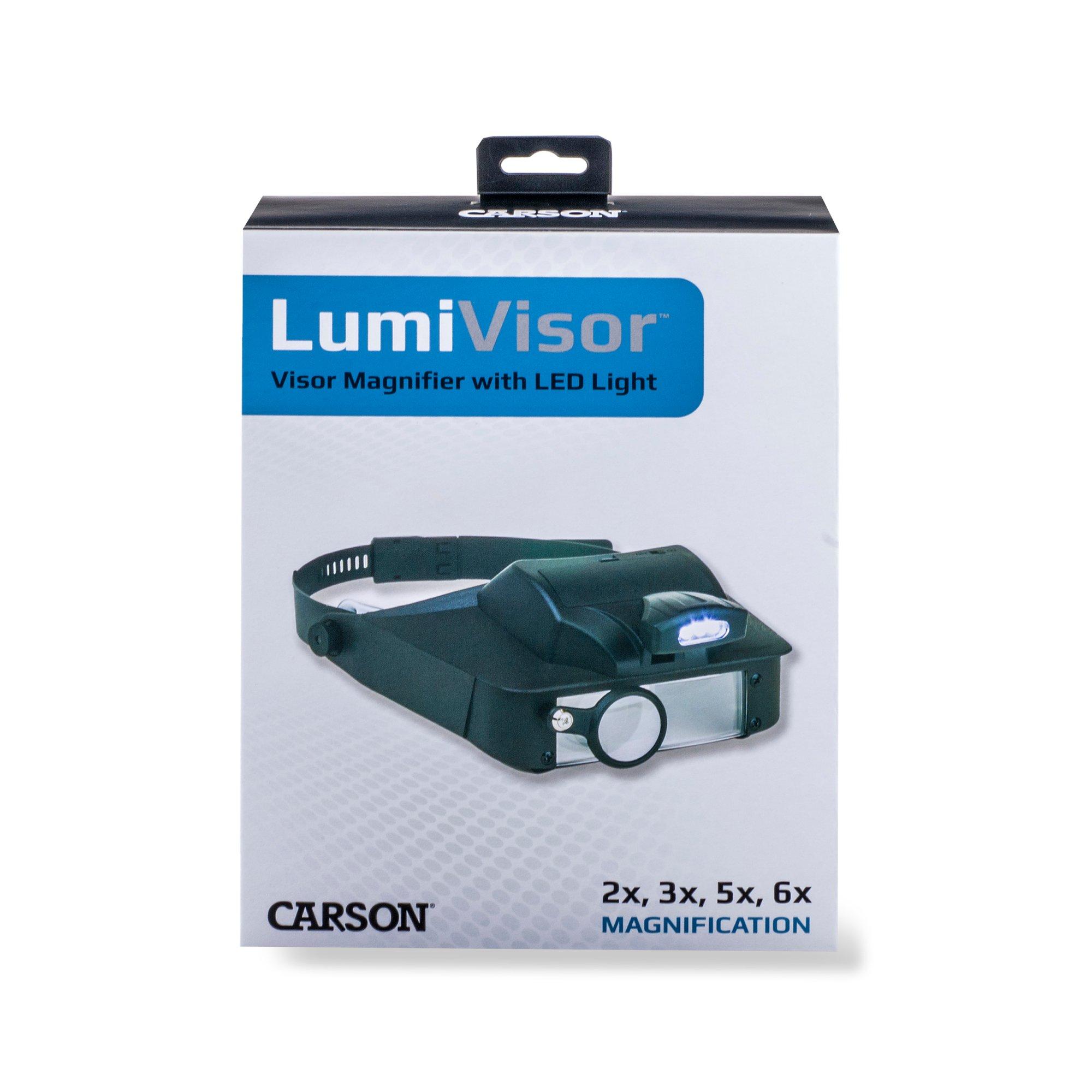 Carson 3-in-1 LED Lighted Hands-Free Hobby Magnifier