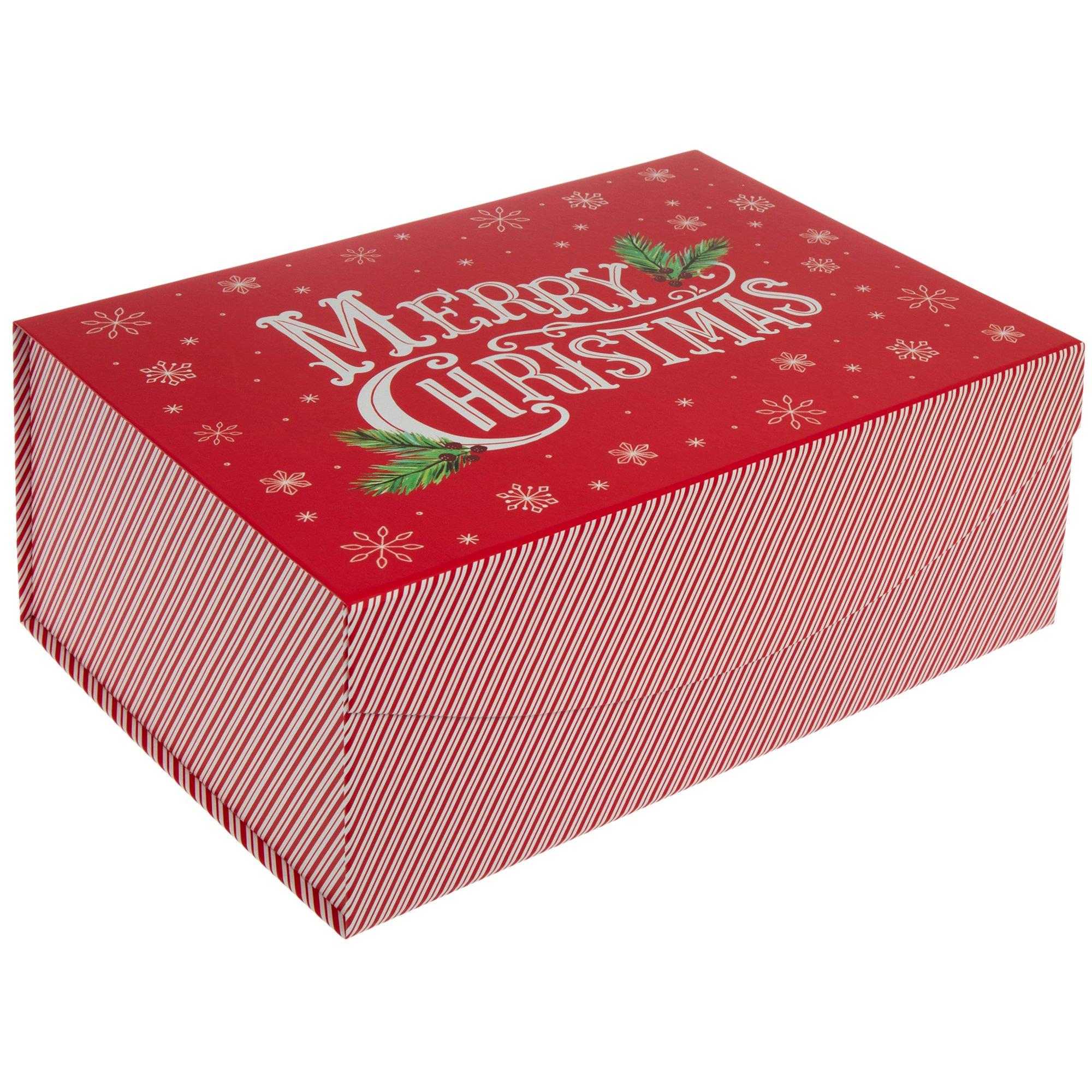 Merry Christmas Striped Gift Box Hobby Lobby 6064521