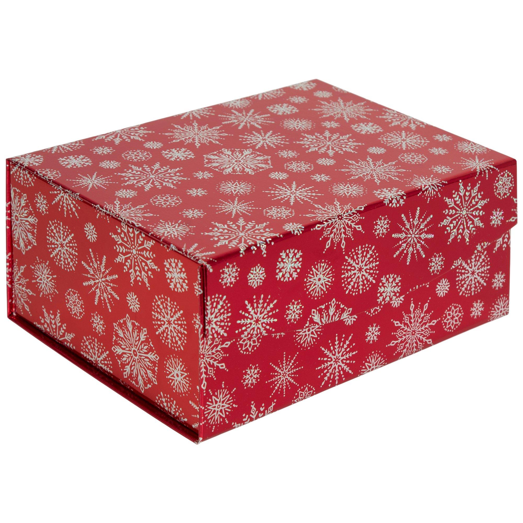 Red & Silver Snowflake Gift Box | Hobby Lobby | 6064596