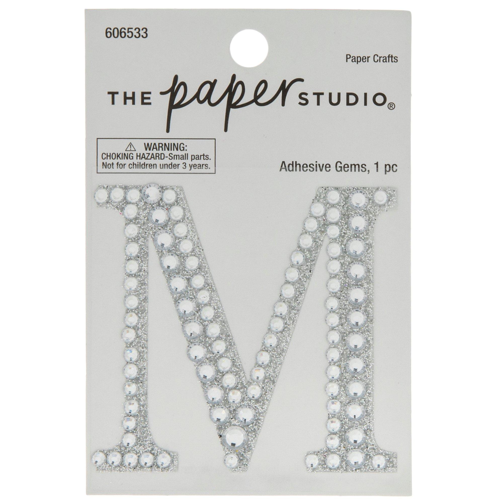 Silver Glitter & Rhinestone Letter Sticker Hobby Lobby 606533