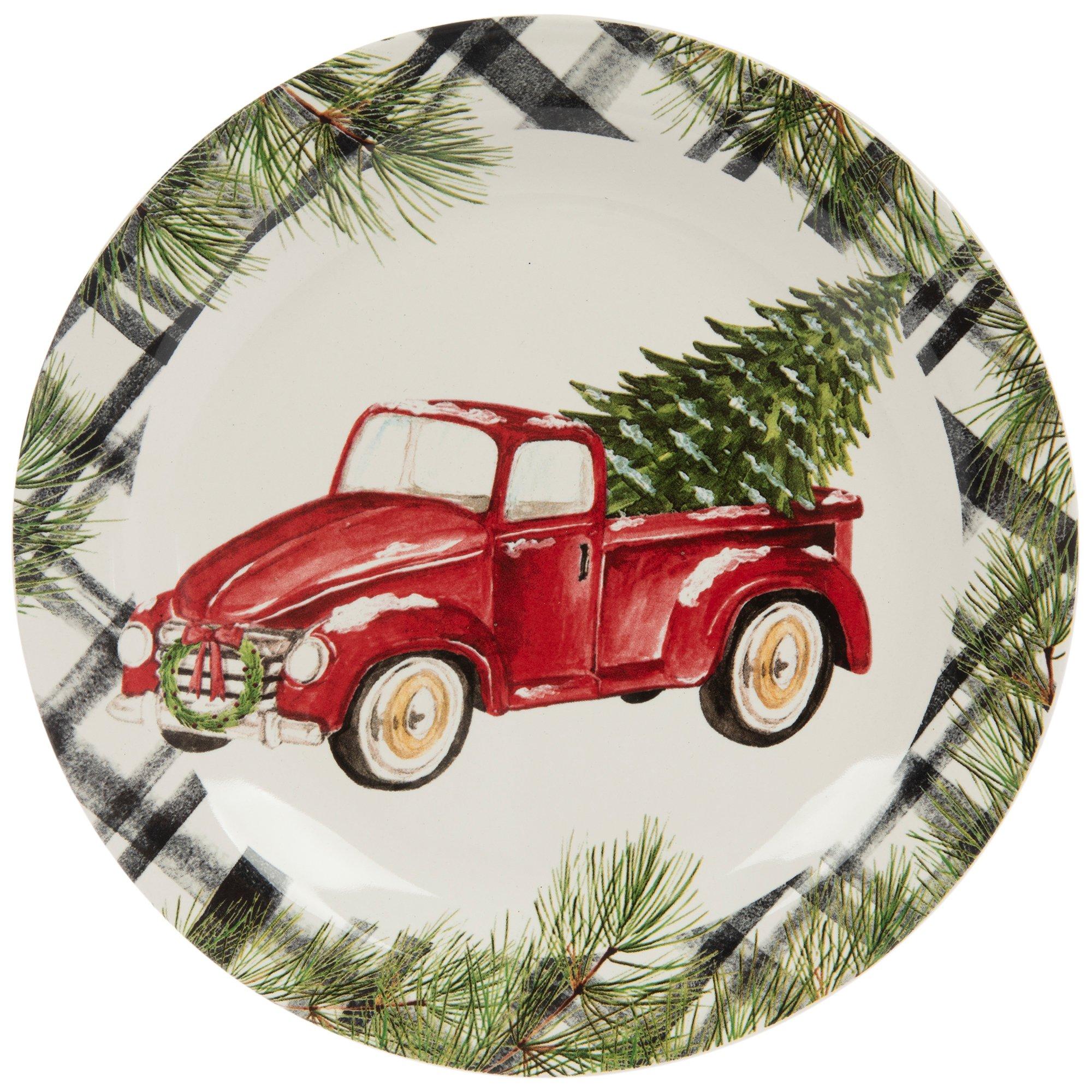 Plaid Vintage Truck Salad Plate Hobby Lobby 6067540