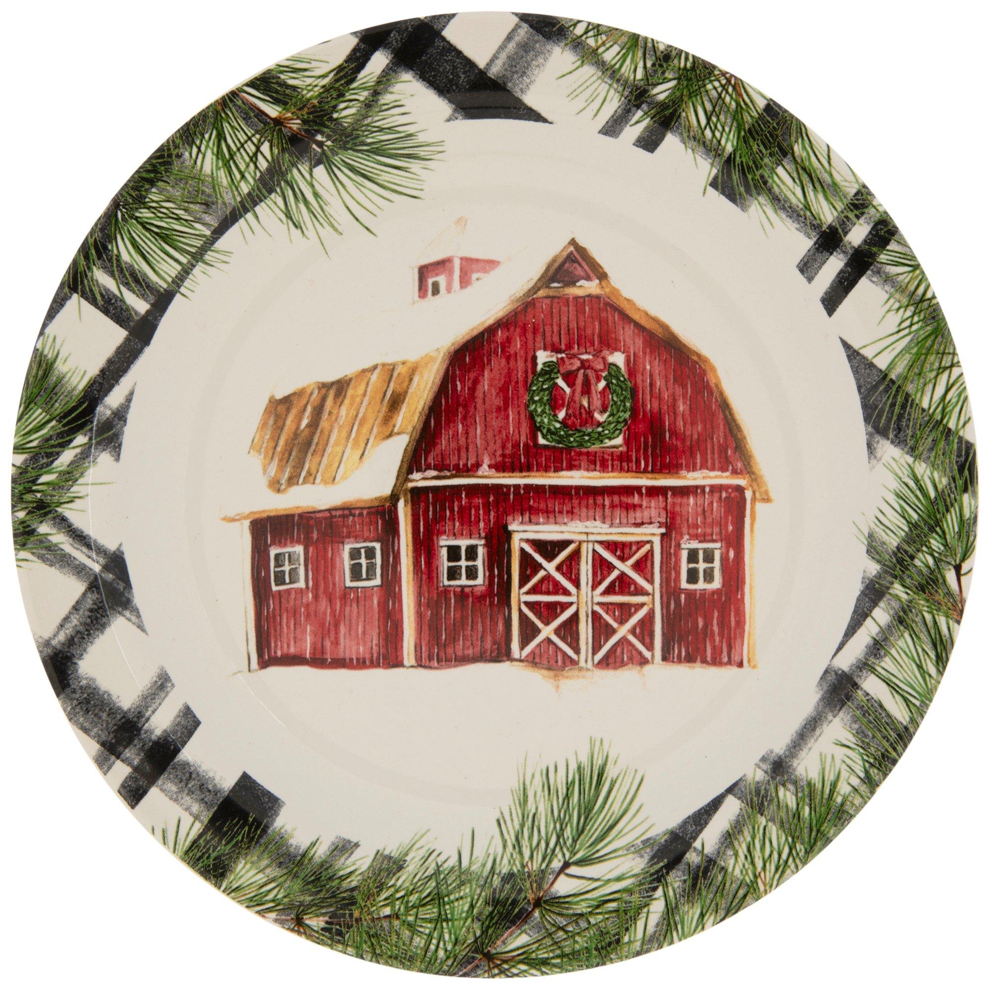Red Barn Plaid Salad Plate Hobby Lobby 6069249
