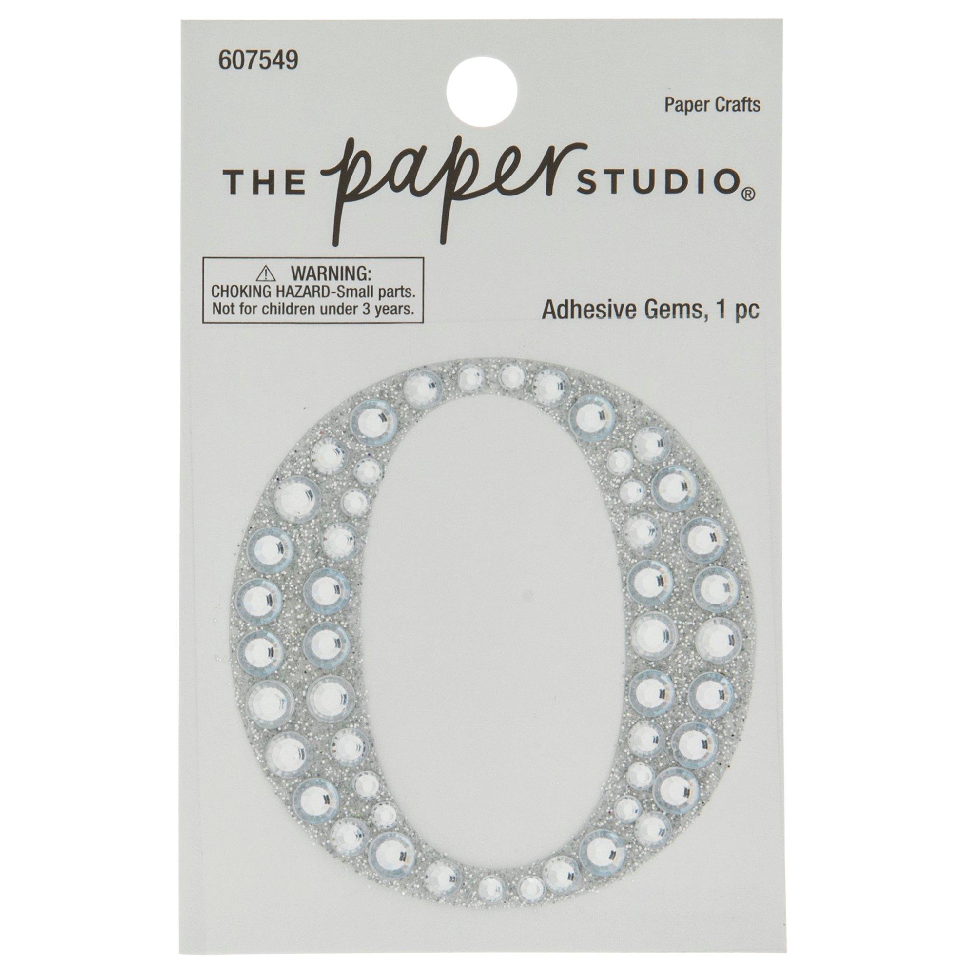 Silver Glitter & Rhinestone Letter Sticker Hobby Lobby 607549