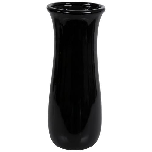 Black Fluted Ceramic Vase