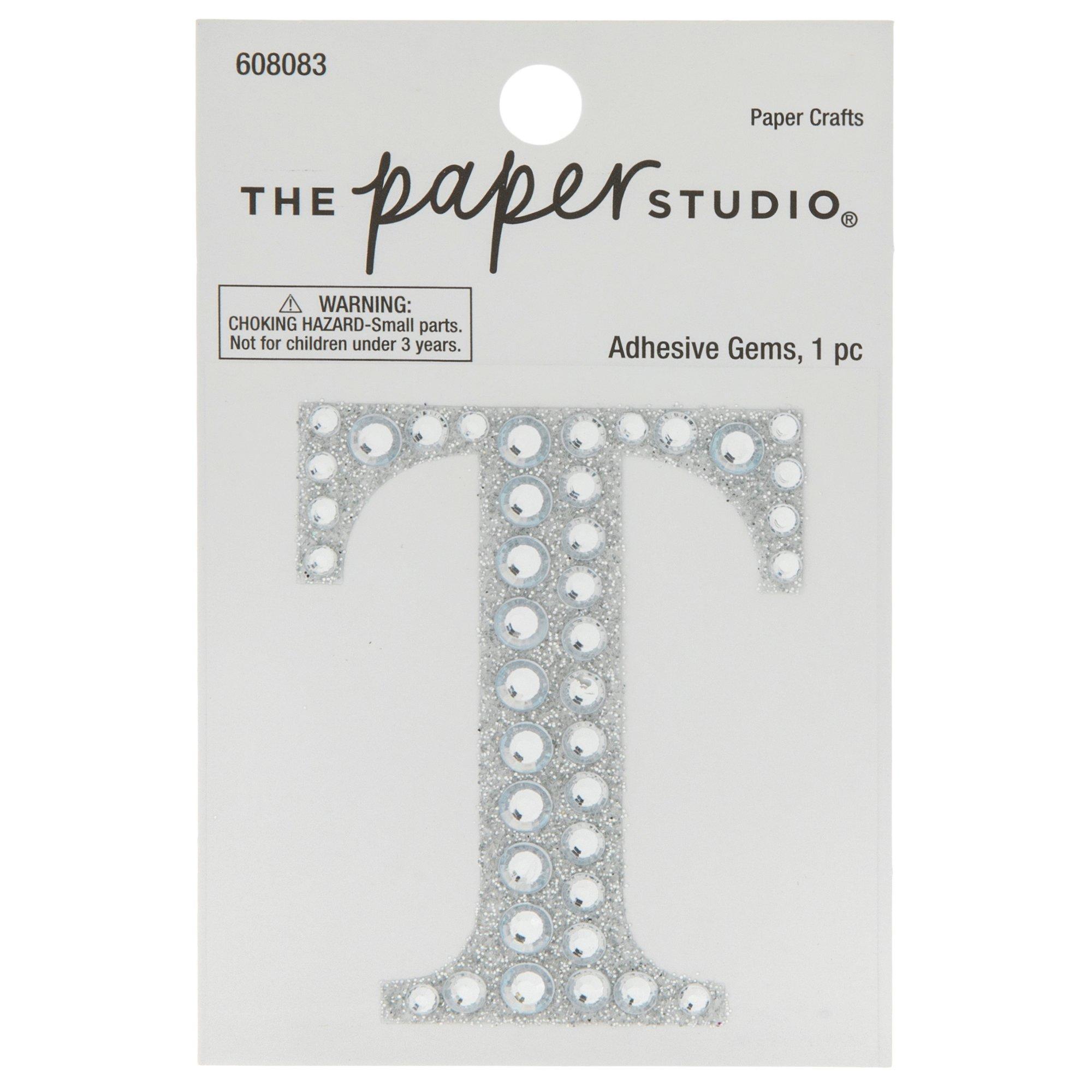 Silver Glitter & Rhinestone Letter Sticker Hobby Lobby 608083