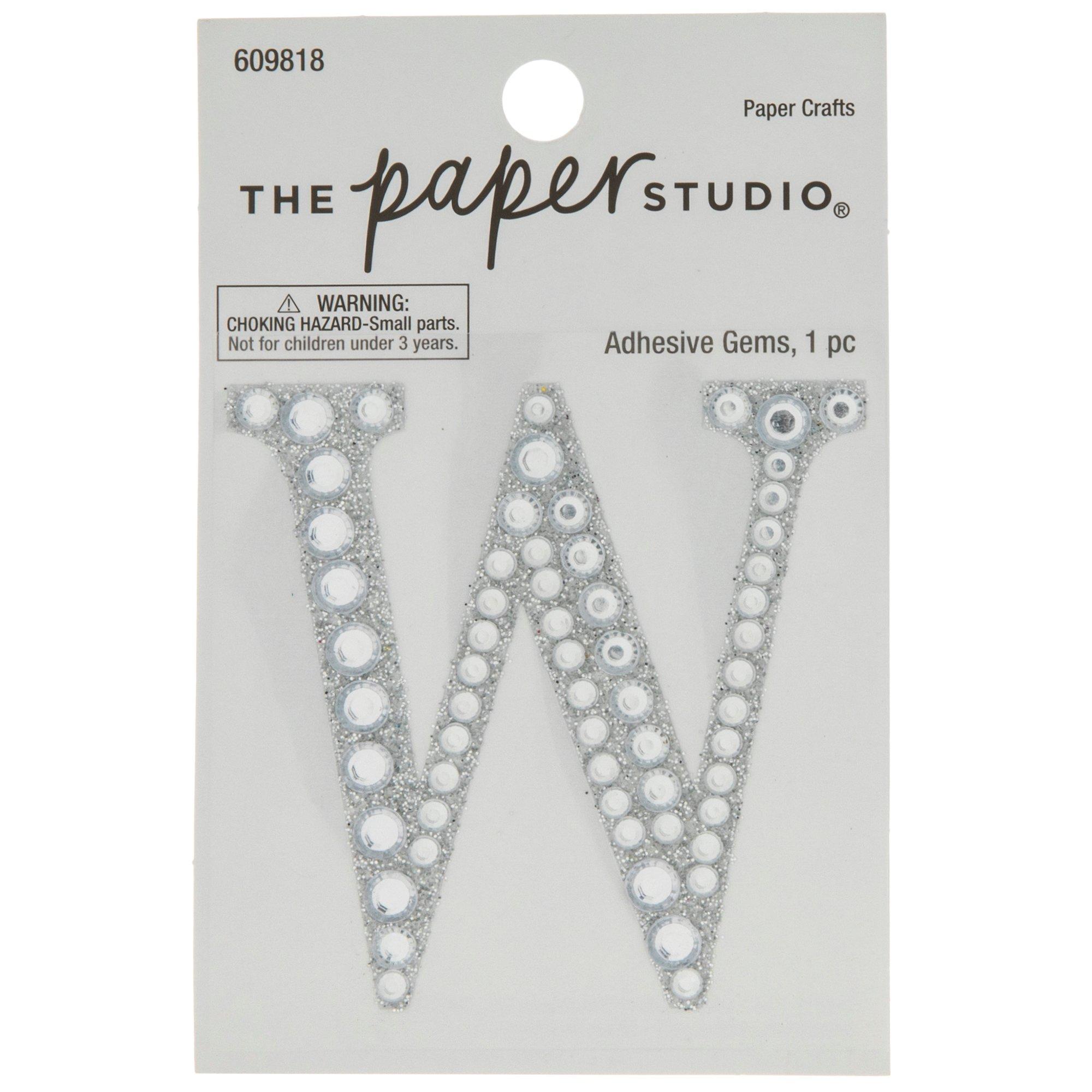 Silver Glitter & Rhinestone Letter Sticker Hobby Lobby 609818
