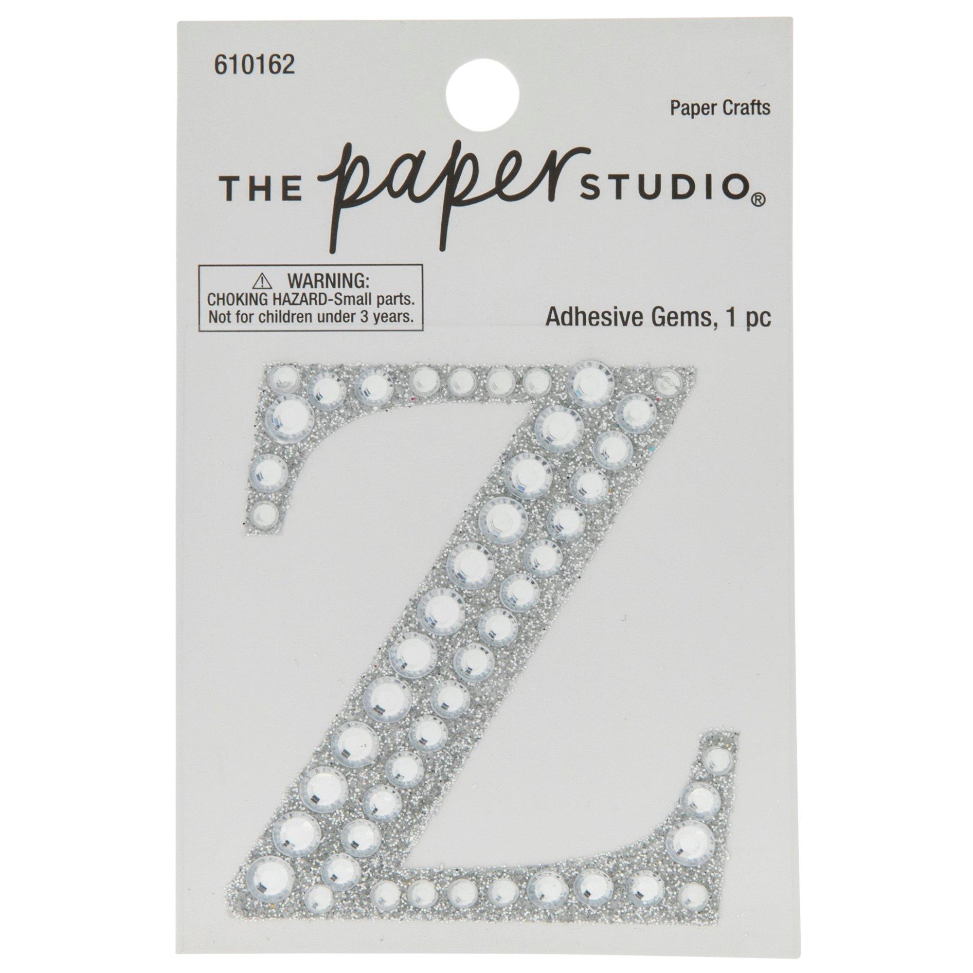 Silver Glitter & Rhinestone Letter Sticker Hobby Lobby 610162